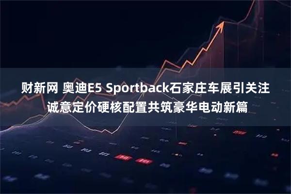 财新网 奥迪E5 Sportback石家庄车展引关注 诚意定价硬核配置共筑豪华电动新篇